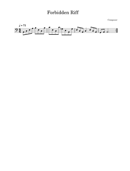 Forbidden Riff Trombone solo