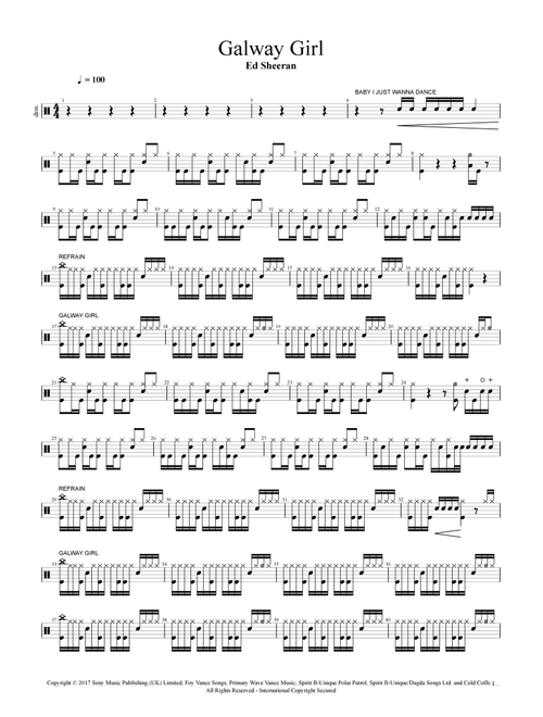 Galway Girl (Arr. Cyril Mayer) - Ed Sheeran (Drums)