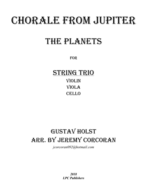 Chorale from Jupiter for String Trio (Arr. Jeremy Corcoran) - Gustav Holst (String Ensemble)