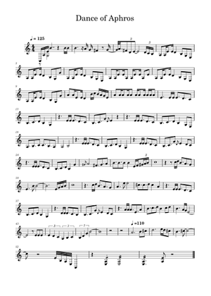 Dance of Aphros - Yu-Peng Chen from Genshin Impact Sheet Music for