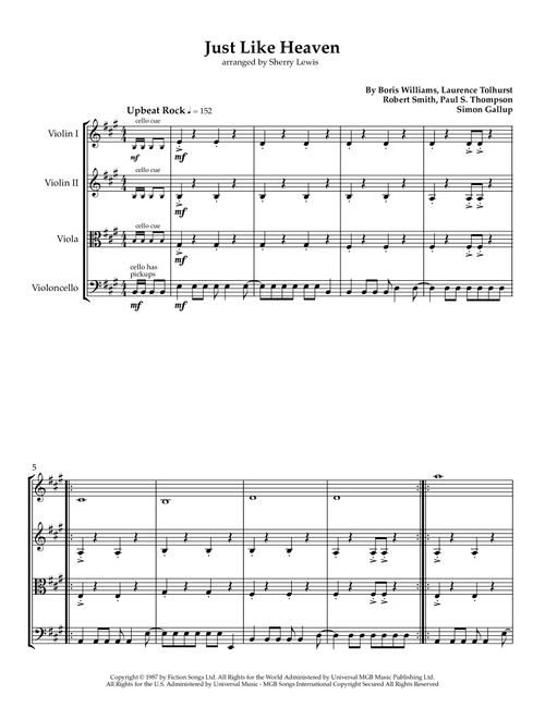 Just Like Heaven (Arr. Sherry Lewis) - The Cure (String Quartet)
