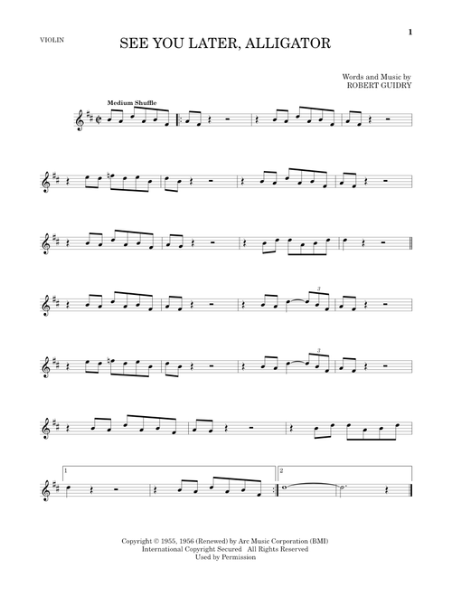 See You Later, Alligator - Bill Haley & His Comets (Violin Solo)