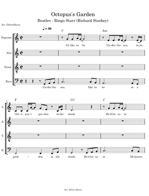 Octopus's Garden SATB