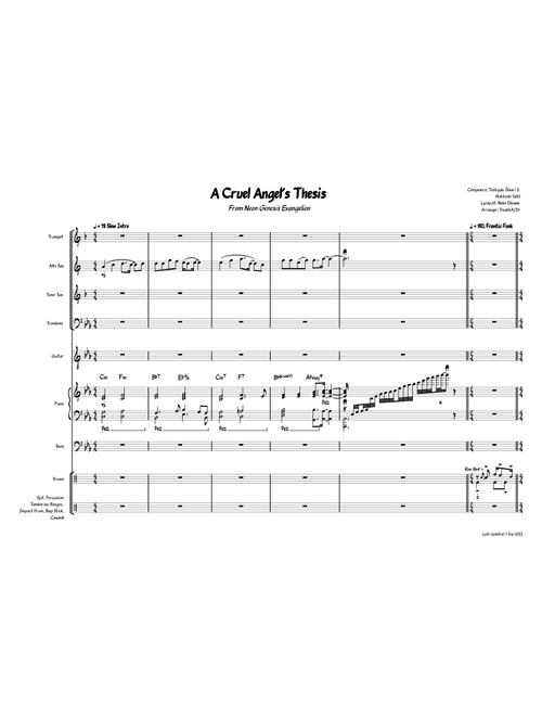 A Cruel Angel's Thesis– For Jazz Combo