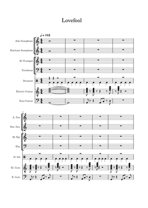 Play Official version of Lovefool Sheet Music by The Cardigans for ...