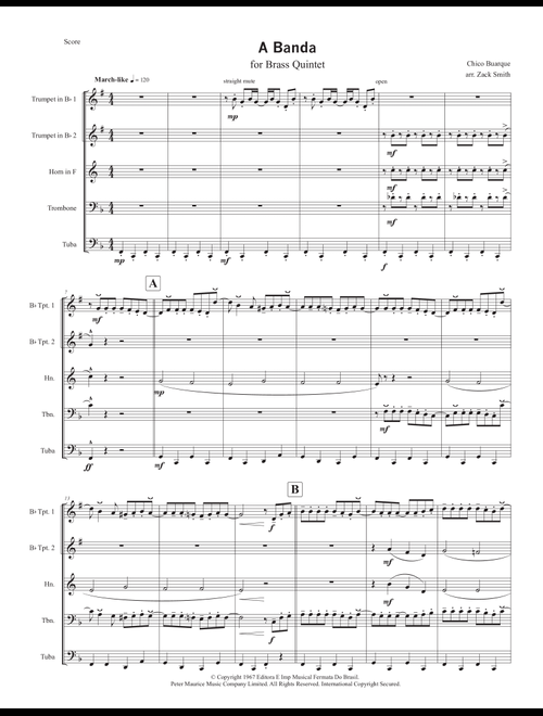 A Banda (Arr. Zack Smith) - Francisco Buarque De Hollanda (Brass Ensemble)