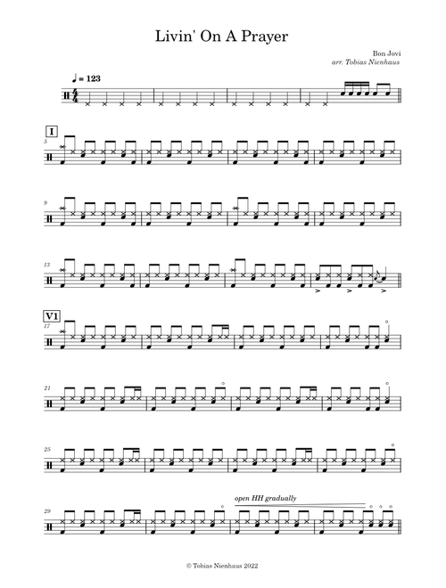 Livin on a prayer – Bon Jovi (Drums)