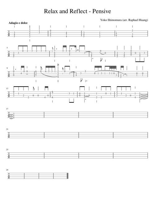 Relax and Reflect - Pensive (Ukelele Low G)