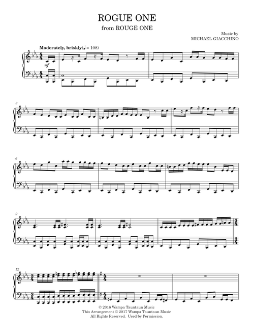 Rogue One Theme - Michael Giacchino (Piano Solo)