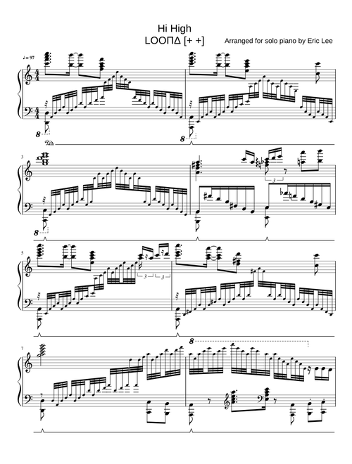 LOONA - Hi High - Advanced Piano Solo