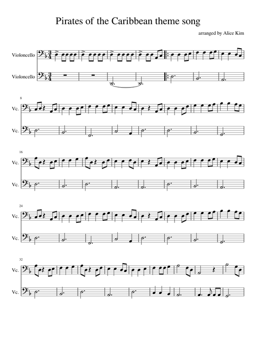 Pirates of the Caribbean theme song
