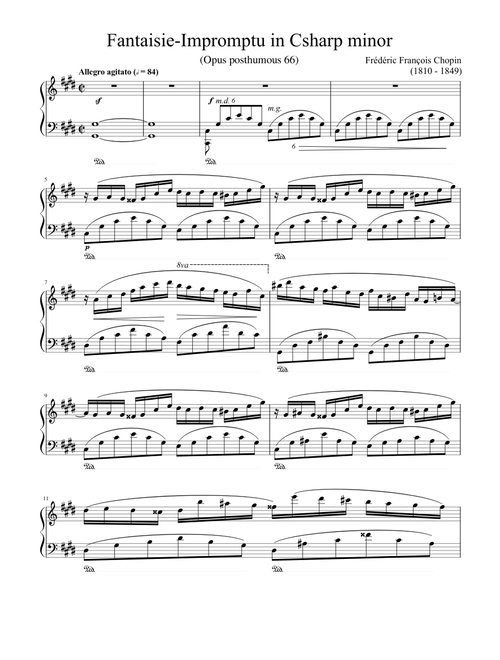 Fantaisie Impromptu Frederic Chopin