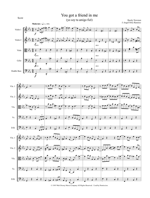You've Got A Friend In Me (Arr. José angel Ortiz ramirez) - Randy Newman And Lyle Lovett (String Quartet)