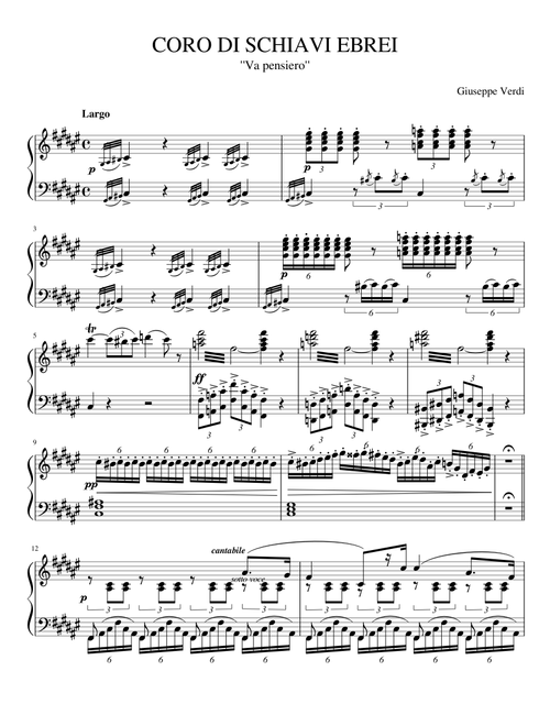 Nabucco - Va pensiero (Coro di schiavi Ebrei)
