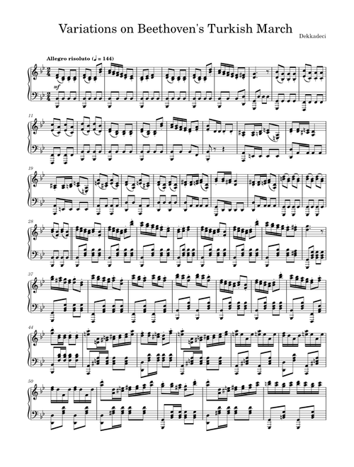 Variations on Beethoven's Turkish March