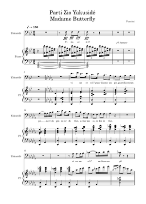 Madama Butterfly Sheet Music for Piano, Vocals (Piano-Voice