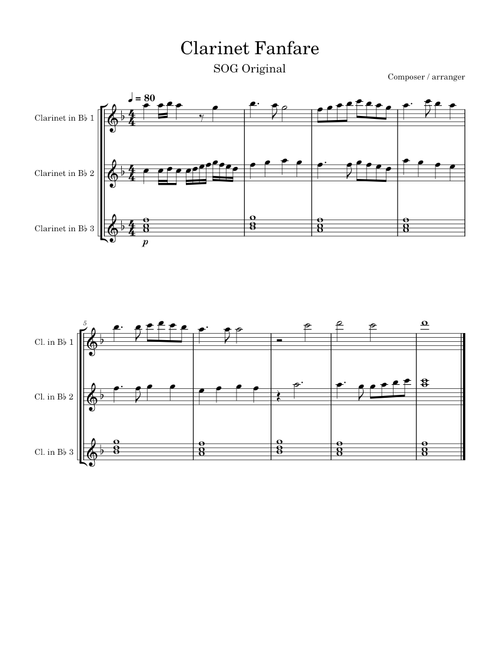 Clarinet Fanfare