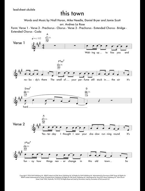 This Town (Arr. Andrea La Rose) - Niall Horan (Instrumental Duet)
