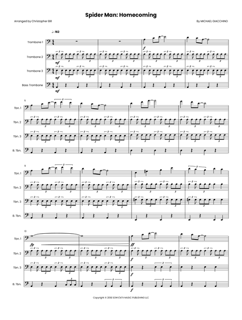 Spider Man: Homecoming (Arr. Christopher Bill) - Michael Giacchino (Small Ensemble)