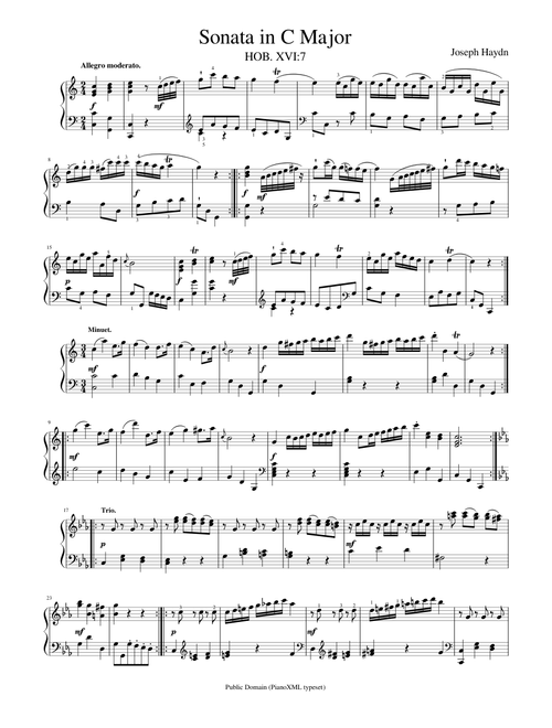 Haydn: Sonata in C Major HOB.XVI:7