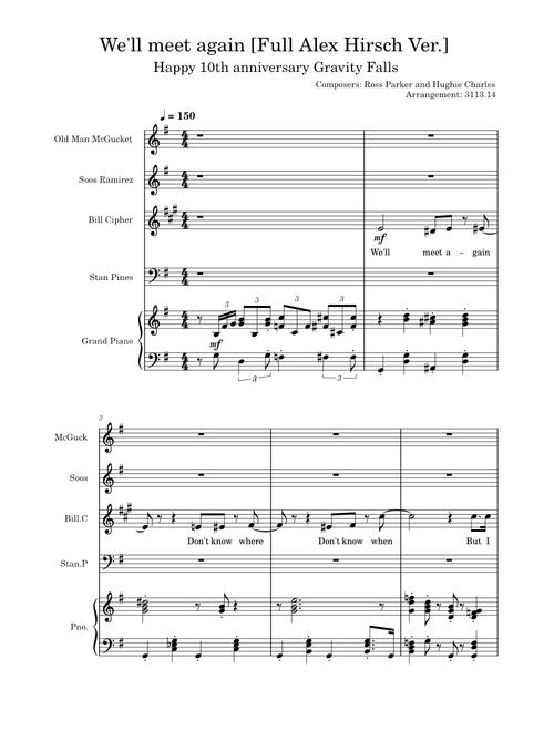 [We’ll meet again] Instru. cover Alex Hirsch ver. - Happy 10th-anniversary Gravity Falls