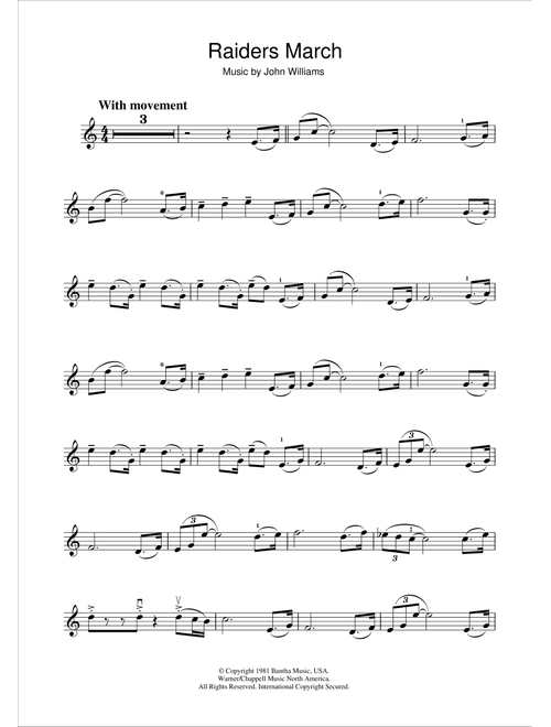 Raiders March (from Raiders Of The Lost Ark) - John Williams (Violin Solo)
