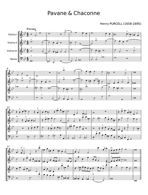 Pavane and Chaconne in G minor - Henry Purcell