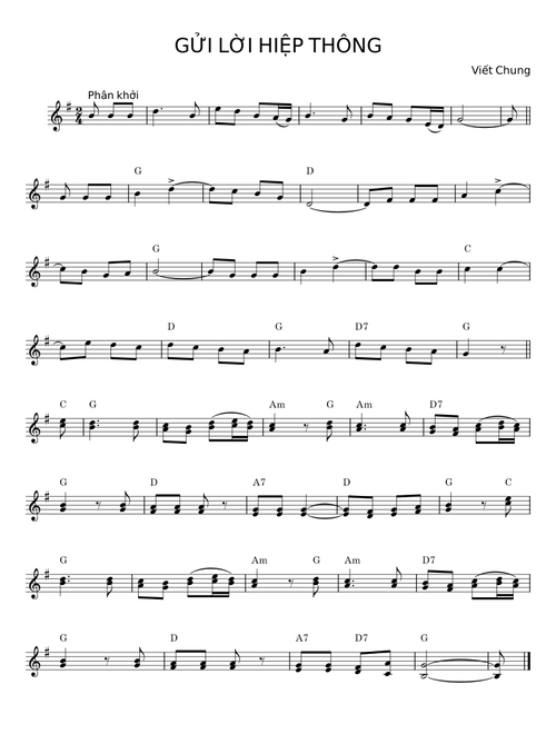 GỬI LỜI HIỆP THÔNG - Viết Chung
