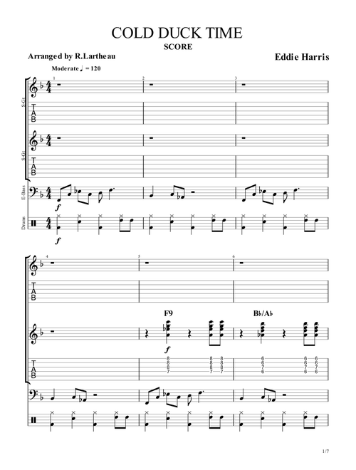 Cold Duck Time (Arr. Roger Lartheau) - Eddie Harris (Small Ensemble)