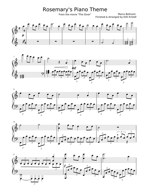 Rosemary's Piano Theme