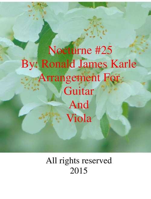 Nocturne #25 arrangement for Viola and Guitar - Ronald James Karle (Instrumental Duet)