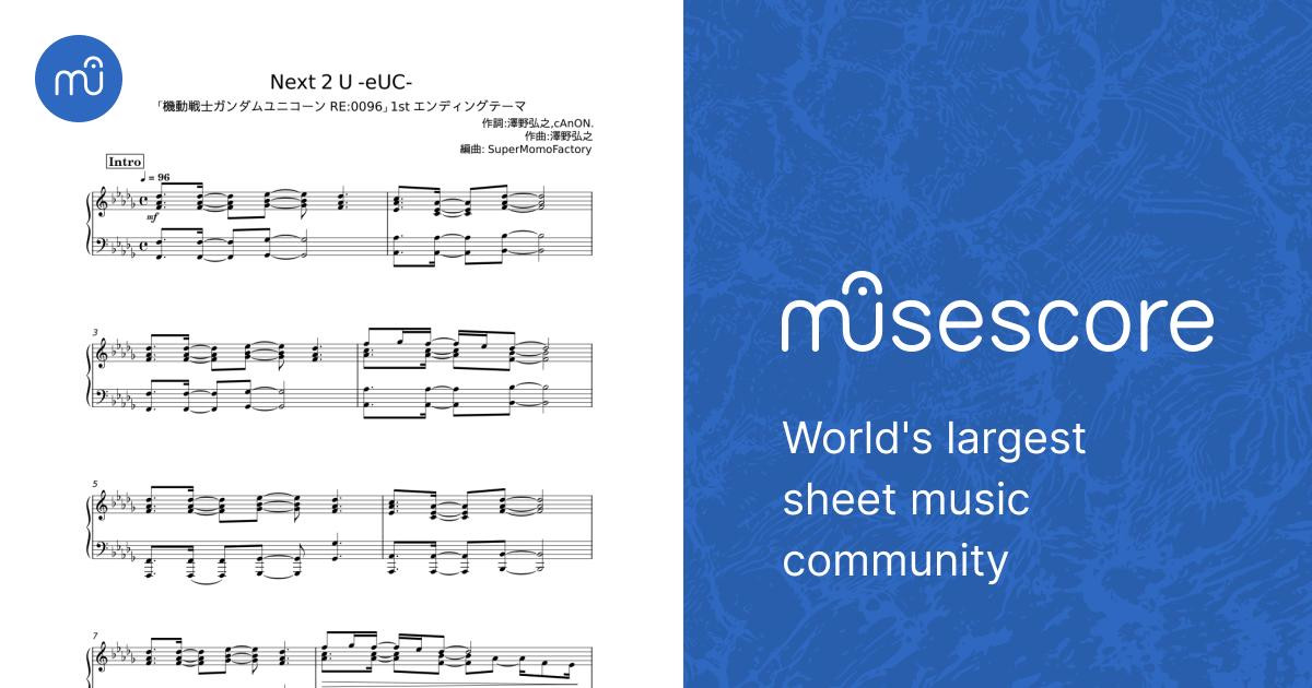 Next 2 U - 澤野弘之 Sheet Music for Piano (Solo) | MuseScore.com