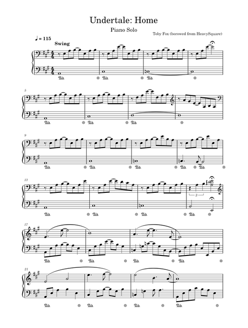 Undertale Home – Toby Fox Undertale Home (Piano)