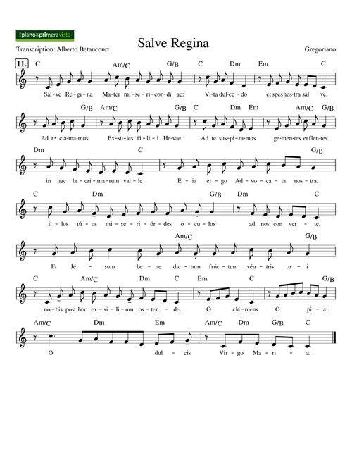 Salve Regina - Gregoriano