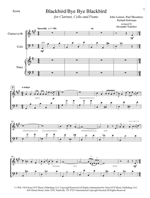 Blackbird (Arr. Alexander Timofeev) - The Beatles (Small Ensemble)