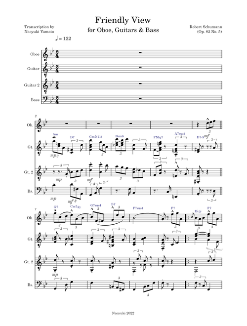Friendly View (Revised, 16 bars of the solo part newly added on January 28 2022 )