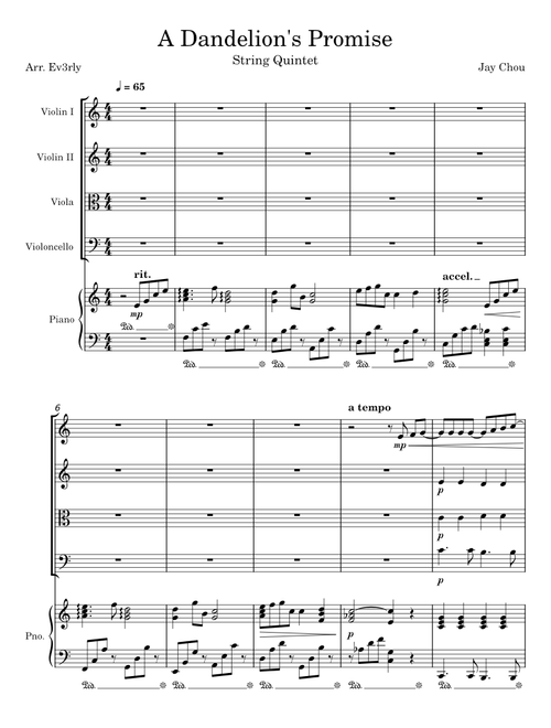 Dandelions Promise - 蒲公英的约定 – Jay Chou