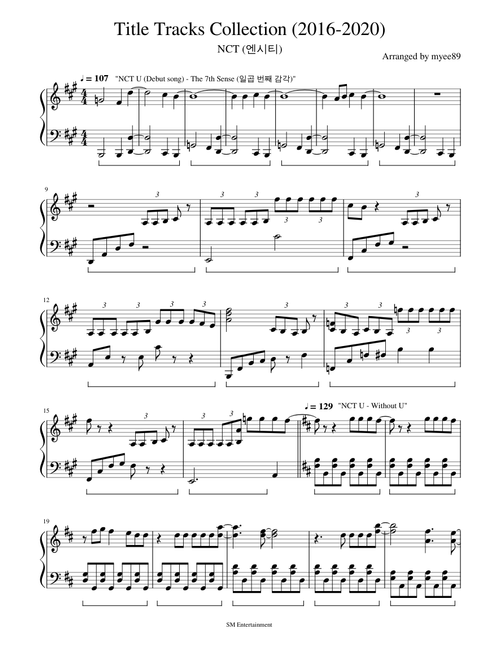 NCT (엔시티) sheet music by myee89 | Play, print, and