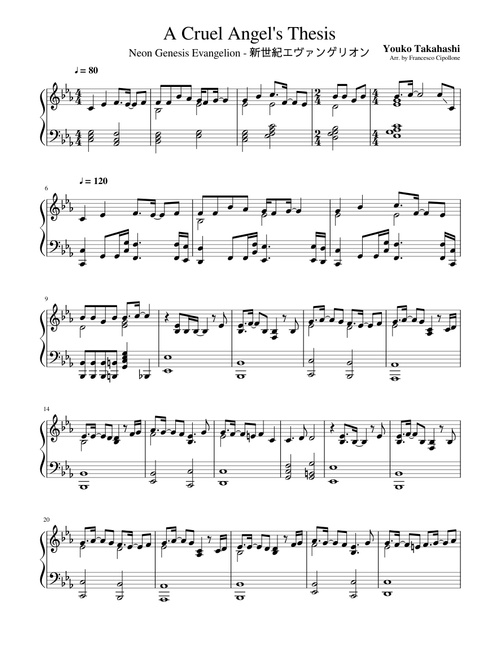 A Cruel Angel's Thesis - Neon Genesis Evangelion (Shin Seiki Evangelion - 新世紀エヴァンゲリオン)