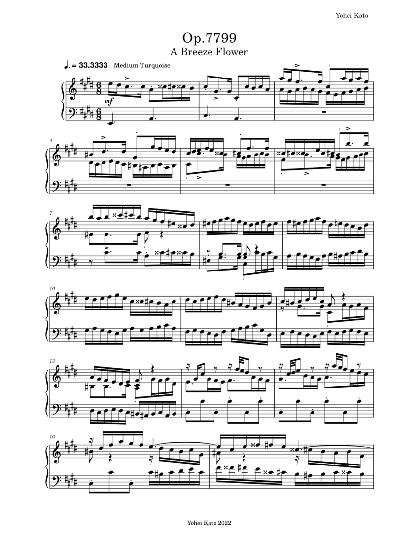 Op 7799 A Breeze Flower Sheet Music For Piano Solo Musescore op-7799-a-breeze-flower-sheet-music-for-piano-solo-musescore