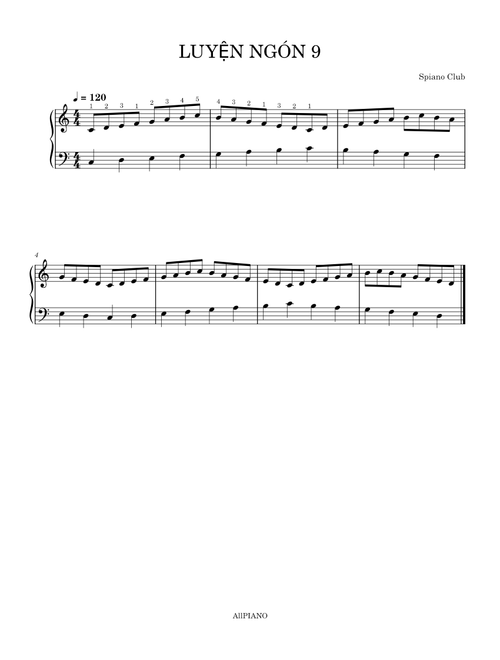 Luyện Ngón 9 - Tempo120