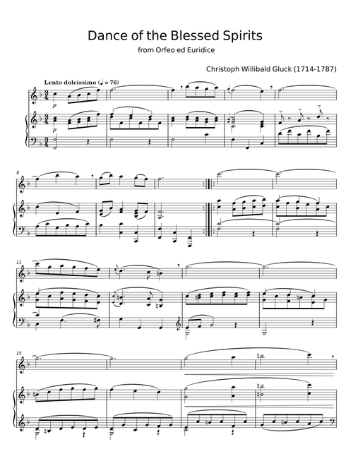Dance of the Blessed Spirits - Christoph Willibald Gluck