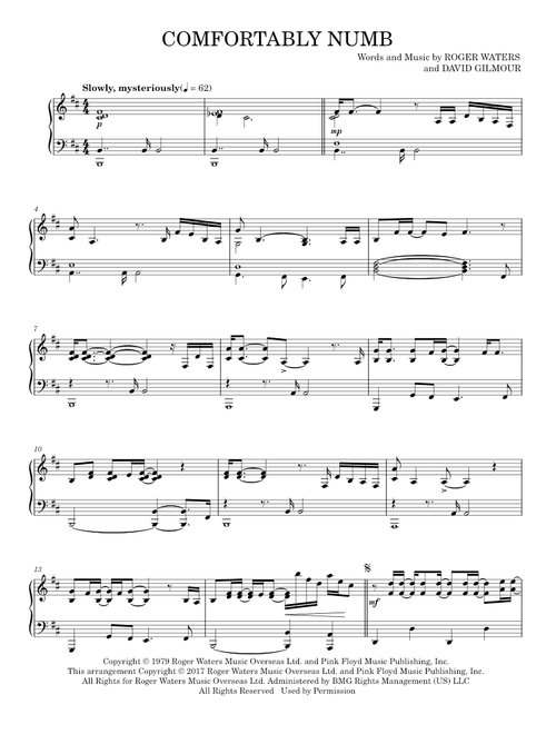 Comfortably numb - Pink Floyd (Piano Solo)