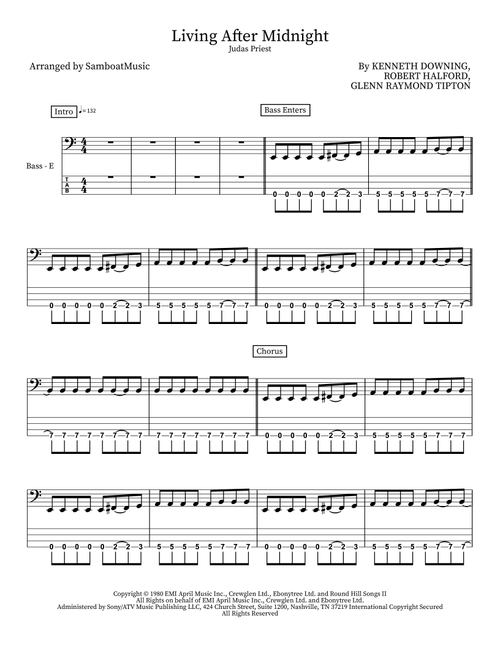 Living After Midnight (Arr. SamboatMusic) - Judas Priest (Instrumental Solo)