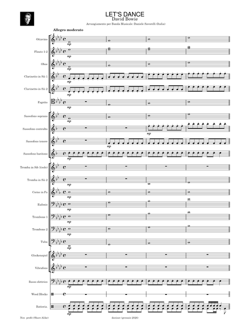 Let's Dance – David Bowie - per banda musicale
