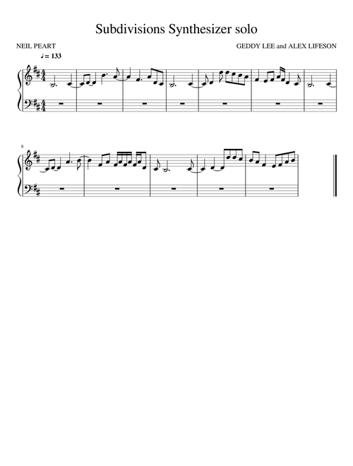 Subdivisions Synthesizer solo