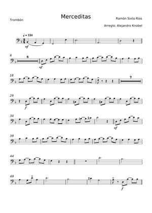 Merceditas - Ramón Sixtos Rios Sheet Music with Chords for Piano (Solo ...