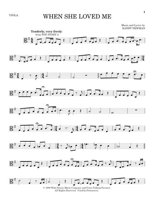 When She Loved Me (from Toy Story 2) - Sarah McLachlan (Viola Solo)