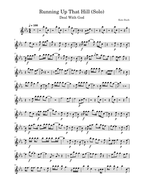 Running up that hill – Kate Bush (Flute Solo)