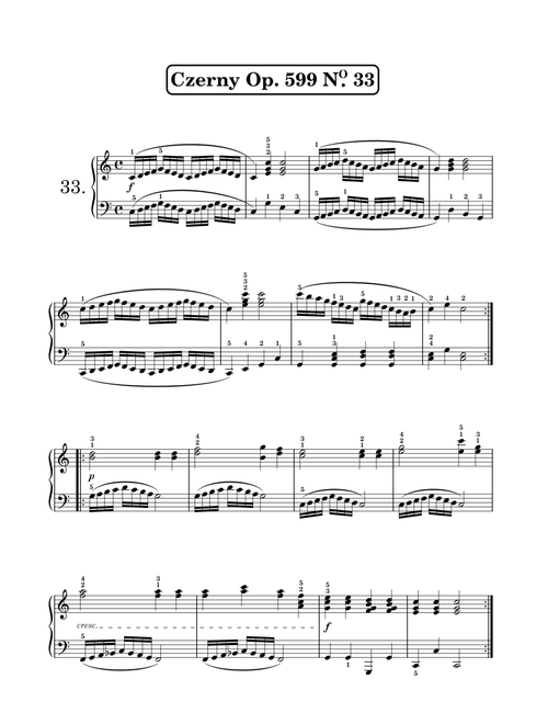 Czerny Op. 599 No. 33 - Czerny
